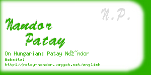 nandor patay business card